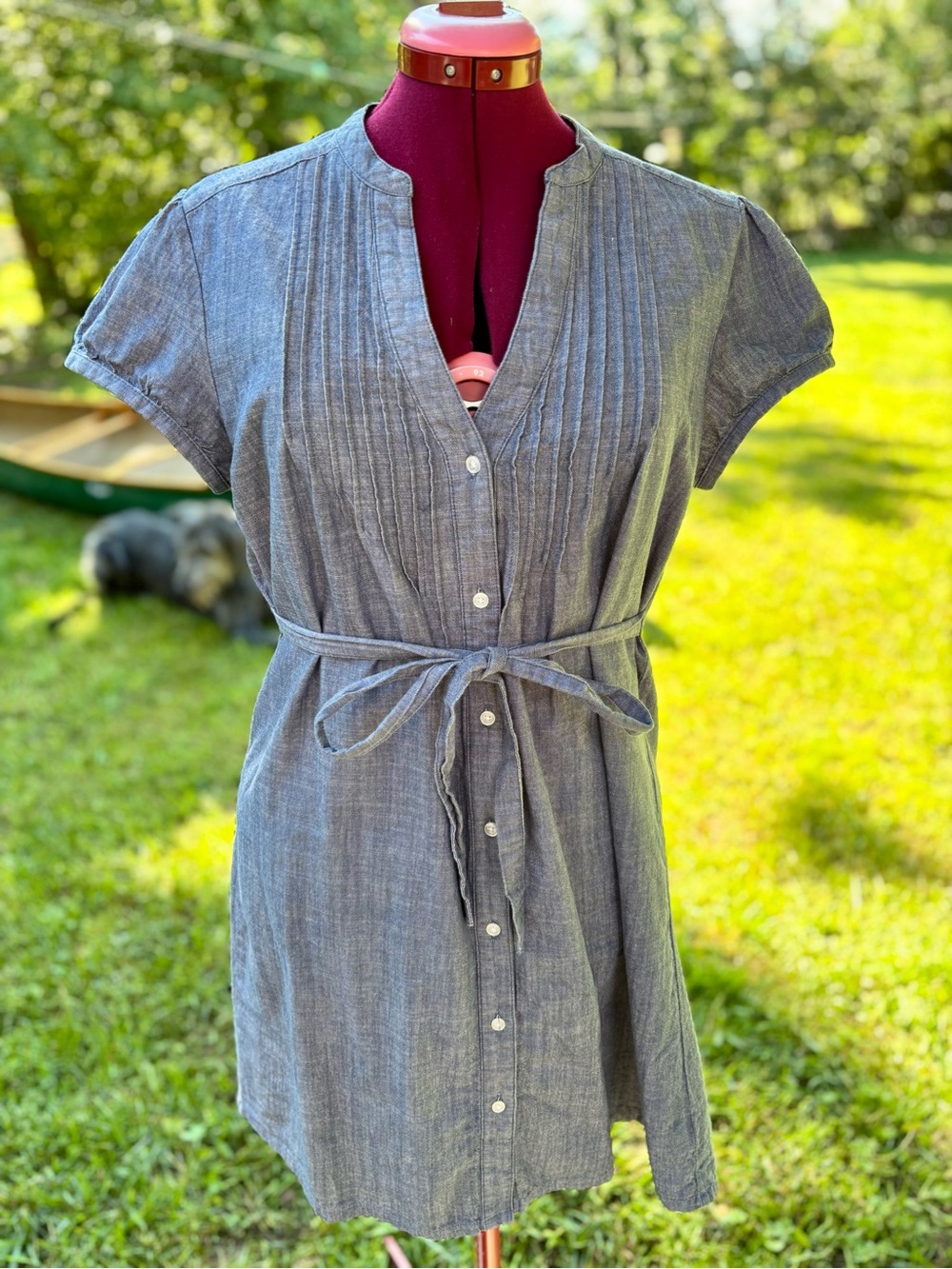 Old Navy pintuck chambray tunic